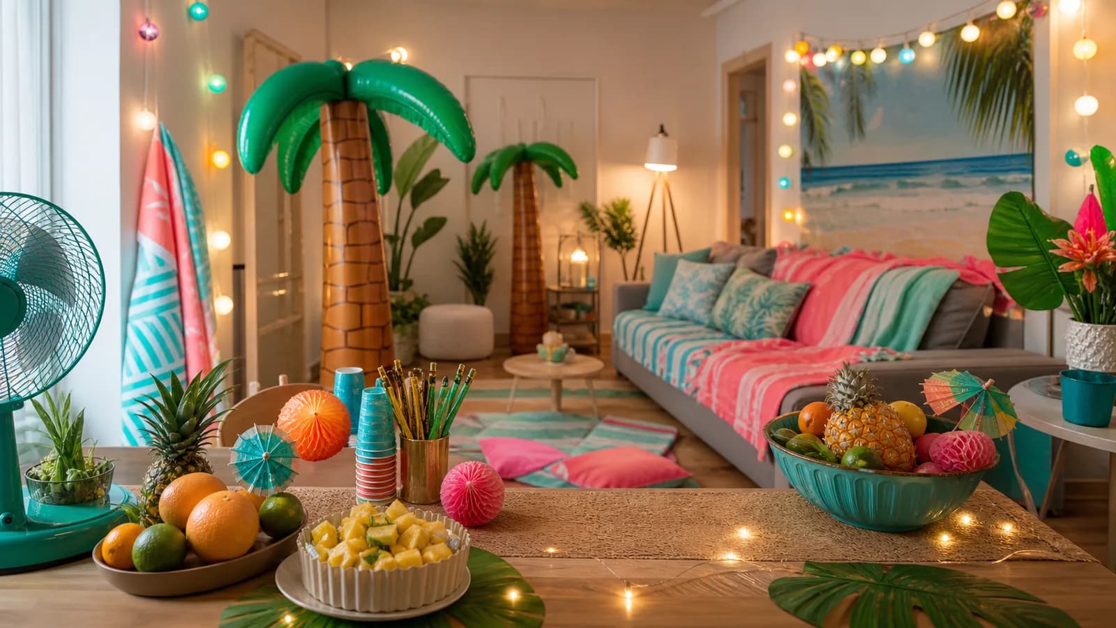 Tropical beach party thuis: zomers themafeest zonder tuin nodig te hebben